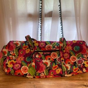 Vera Bradley XL Va Va Bloom Zip Top Duffel Bag